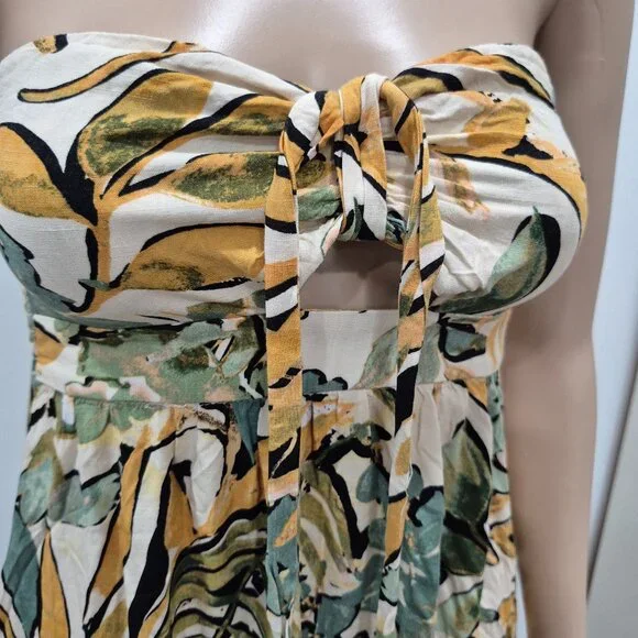 Rewind Tropical Palm Tree Maxi Dress Size XS - Picture 7 of 8